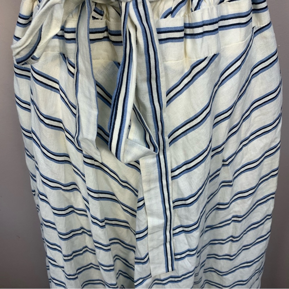 New York & Company Striped Linen Blend Halter Midi Dress - Picture 10 of 11